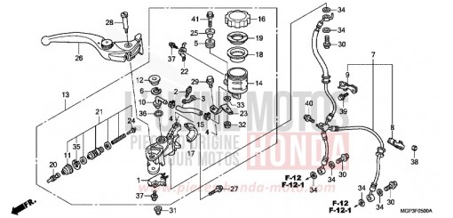 POMPA FRENO ANTERIORE (CBR1000RR/S) CBR1000RRC di 2012